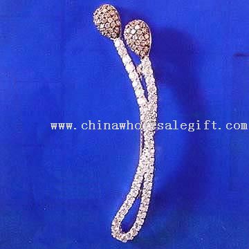 Trendy Bud Brooch with Top Quality CZ