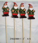 Keramiske Santa claus w/stick images