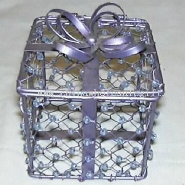 Metal Wire Gift Box in Blue