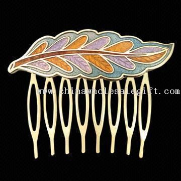 Copper Cloisonne/Hard Enamel Gold Hair Comb