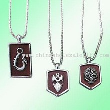 Metal Pendants with Leather Straps images