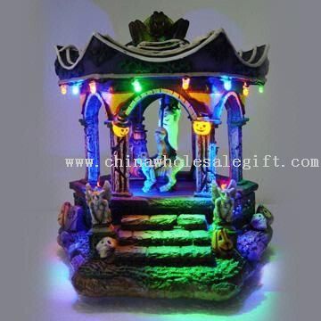 Polyresin Craft con Hallowmas LED all'interno e decorazione