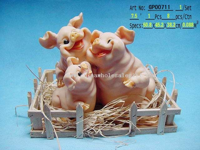 glückliches Schwein Dekoration