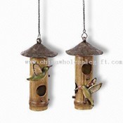 Polyresin birdhouse kerajinan Polyresin kerajinan di Birdhouse desain dengan kayu-Lihat lukisan images