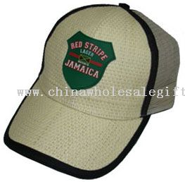 Straw material on front and mesh on backside Baseball cap