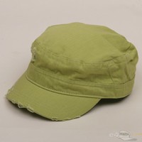 Bomuld sildeben Army Cap / Lime