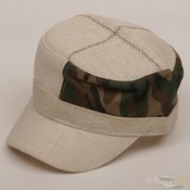 Jute Army Cap / Ivory images