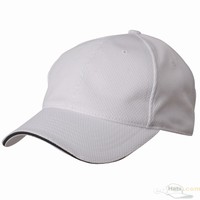 6 Panel Athletic Mesh Caps / White