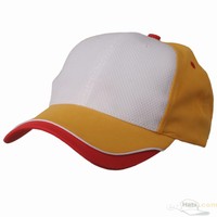 Lav profil atletisk Mesh Cap / hvit gull