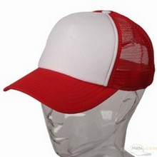 Kapas Trucker topi / merah putih images