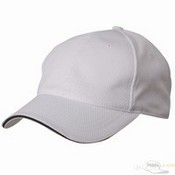 Čepice 6 panel sportovní pletivo / bílá images