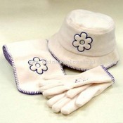 winter hat/scarf/gloves set images
