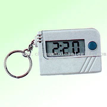 سلسلة المفاتيح مع ميزان الحرارة الرقمي/الوقت