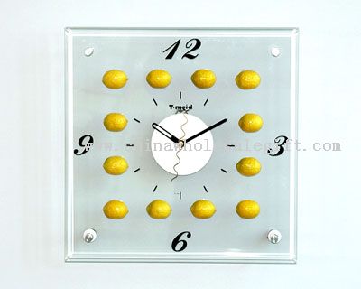 Glass wall clock