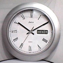 14-Inch Wall Clock with LCD Day / Date Calendar images