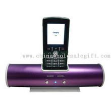 Portabel mobilladdare med högtalare images