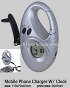Mobile Phone Charger W/Clock images