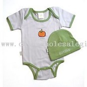 Itty Bittees Bodysuit & Hat Set: 0 - 3 Months - Pumpkin images