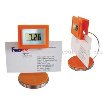 LCD Clock with Memo Holder