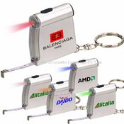 Tape Measure and Measuring Tape with Flash LED Light and Key Chain Light Approved RoHS images