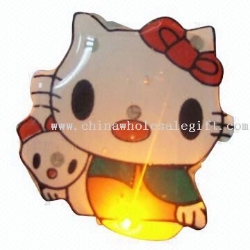 Magic LED vilkkuu kissa Pin/Badge