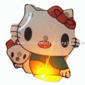 Magic LED Flashing Cat Pin/Badge images