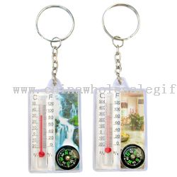 Thermometer keychain