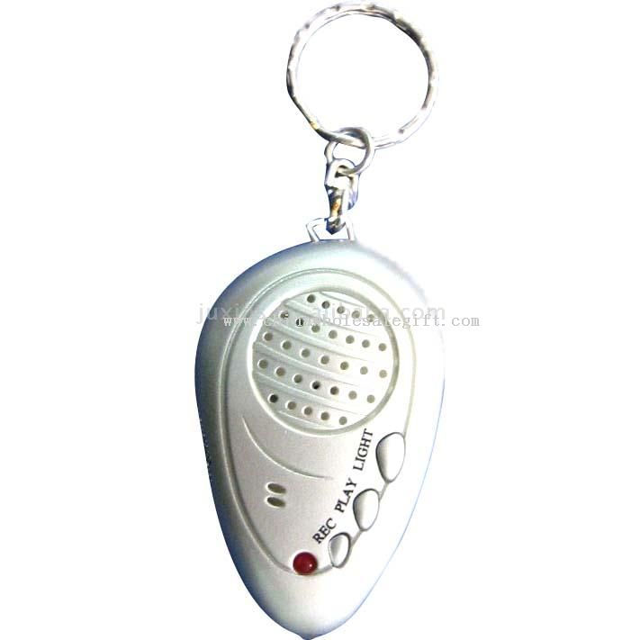 Compact Design Keychain with LED Light and Recorder