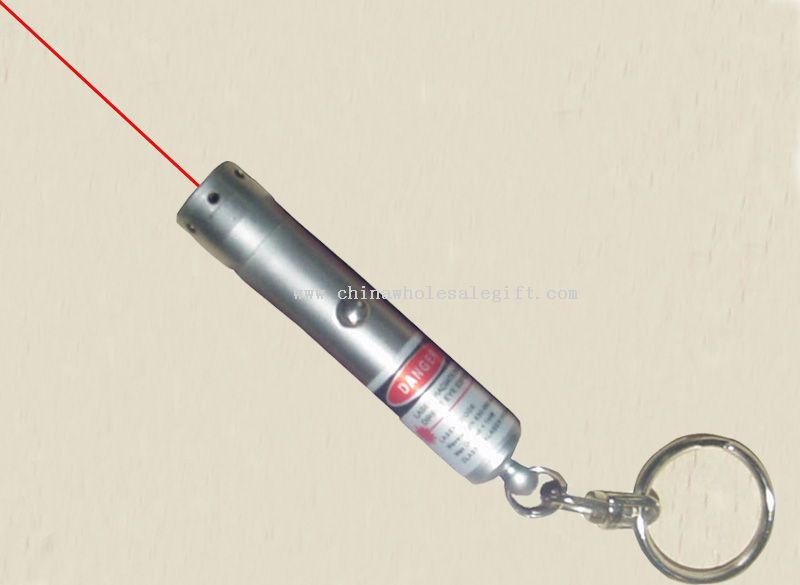 Laser keychain flashlight