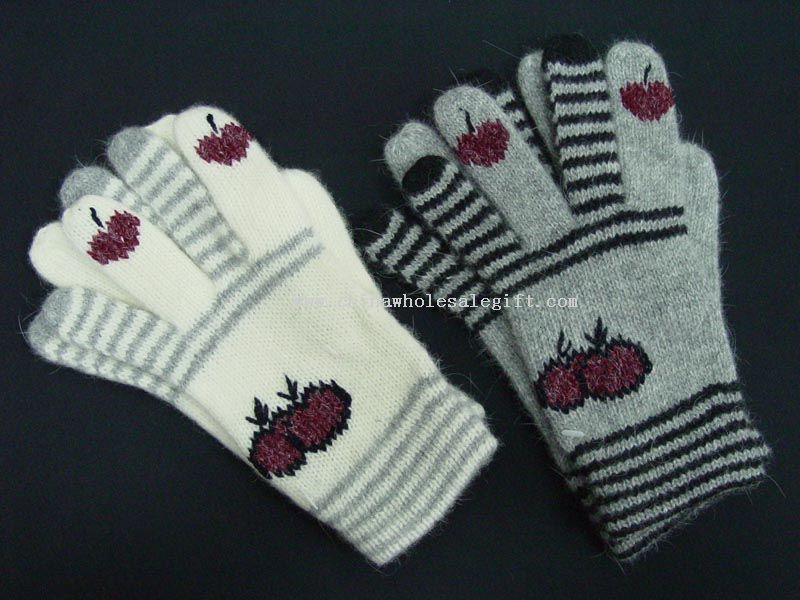 Luvas tricotadas de senhoras