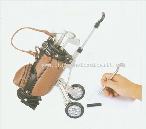 Golf Bag Pen Holder With Cart
