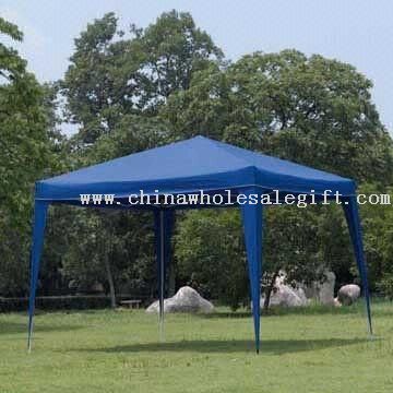 Mavi renkle gazebo çadır katlama