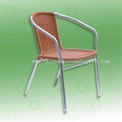 Aluminium chair with PE vine images