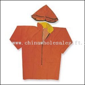 190T 210D Nylon/pvc Raincoats with detachable hood