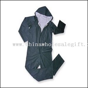 pu/polyester tricot knit boilersuit,coverall.