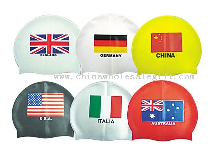 Topi renang dewasa bendera nasional silikon