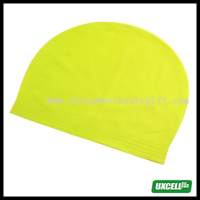 Flexible Silicone Skin Swim Swimming Cap - Yellow