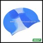 Flexible Silicone Skin Swim Swimming Cap - Blue Marble small picture