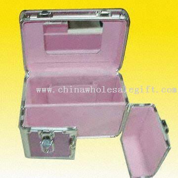 Pink Double-door Cosmetic Case