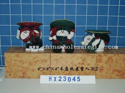 snowmanholding base de madera plato 3/s