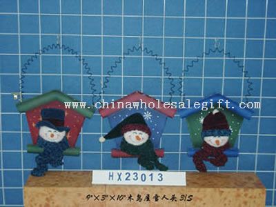 Holz-Vogel Haus Schneemann Kopf 3/s