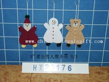 hanging santa &snwoman &bear 3/s images