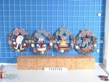 santa ,snowman ,bear,reindeer wreath4/s images