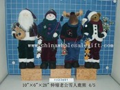 stretch snata&snowman&bear&reindeer 4/S images