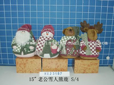 Santa & Schneemann & Bär & Hirsch 4/s