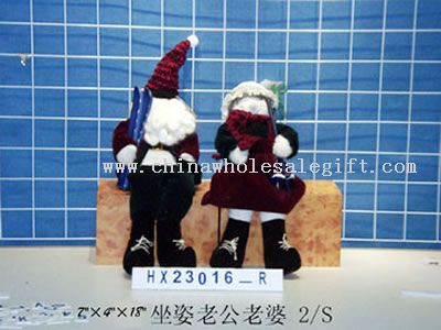 sittingsanta claus & mulher 2/s