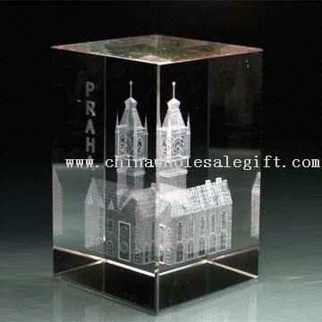 Engraved 3-D or 2-D Picture Inside Crystal