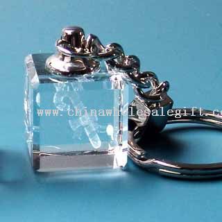Laser Crystal Key Chain