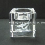 Laser-Engraved Crystal Candle Holder images