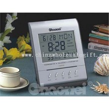 Oversize LCD Wall Clock W/Hygrometer images